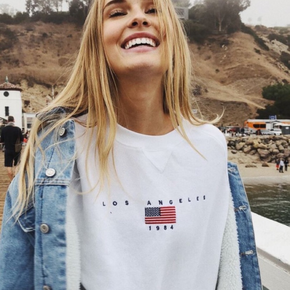 Brandy Melville Flag Sweater
